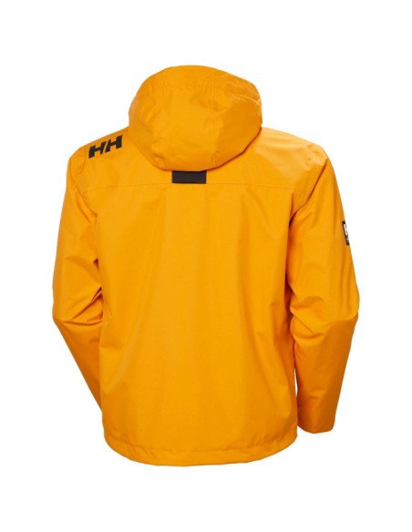 Helly Hansen Chaqueta de navegación de capa intermedia con capucha Crew 2.0 para hombre de color mostaza