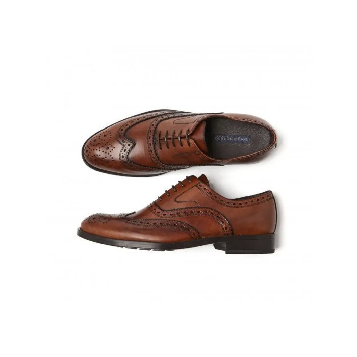 ZAPATOS INGLES SERGIO SERRANO PICADO CUERO