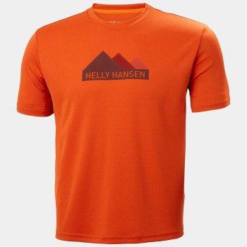 Helly Hansen Camiseta  GRAPHIC de hombre técnica color naranja