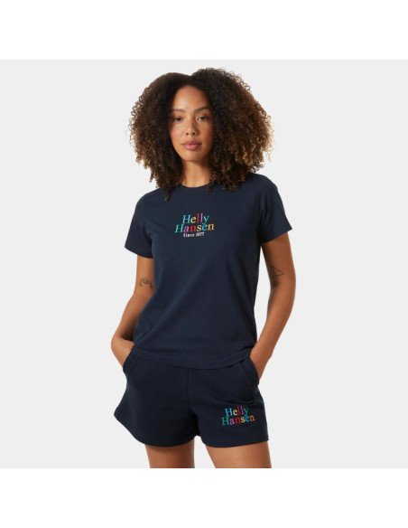 Helly Hansen Camiseta con gráfico Core de mujer color azul marino