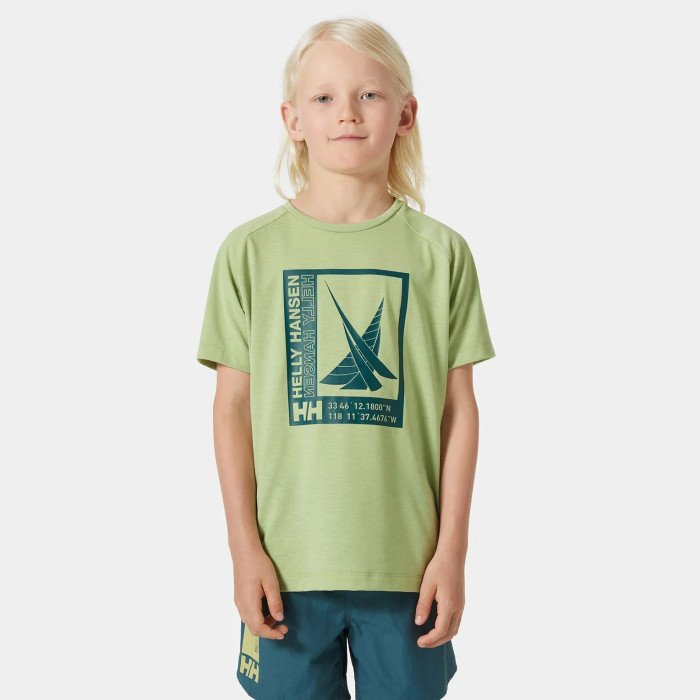 Helly Hansen Camiseta Port de niño color verde pistacho