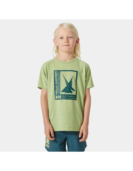 Helly Hansen Camiseta Port de niño color verde pistacho