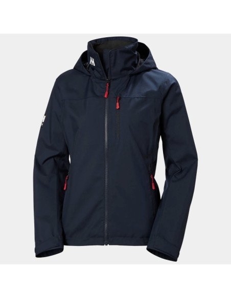Helly Hansen Chaqueta de navegación con capucha Crew 2.0 de mujer color azul marino