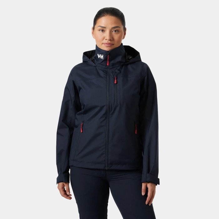 Helly Hansen Chaqueta de navegación con capucha Crew 2.0 de mujer color azul marino