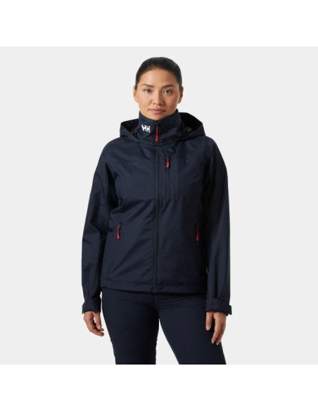 Helly Hansen Chaqueta de navegación con capucha Crew 2.0 de mujer color azul marino