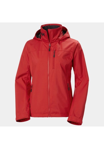 Helly Hansen Chaqueta de navegación con capucha Crew 2.0 de Mujer color rojo