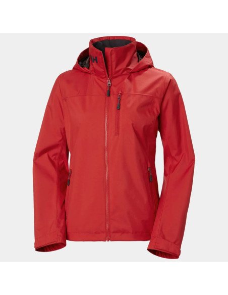 Helly Hansen Chaqueta de navegación con capucha Crew 2.0 de Mujer color rojo