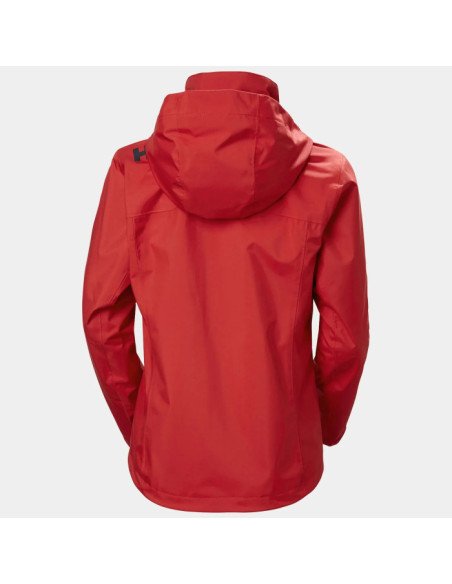 Helly Hansen Chaqueta de navegación con capucha Crew 2.0 de Mujer color rojo