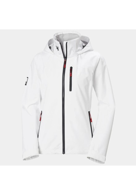 Helly Hansen Chaqueta de navegación con capucha Crew 2.0 de Mujer color blanco