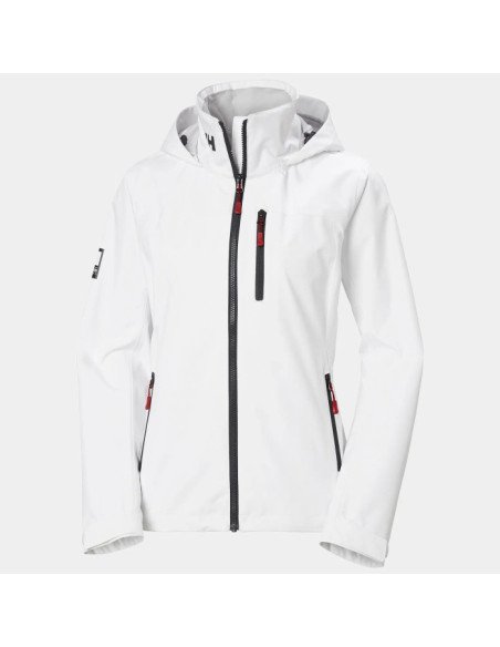 Helly Hansen Chaqueta de navegación con capucha Crew 2.0 de Mujer color blanco