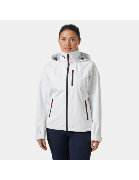 Helly Hansen Chaqueta de navegación con capucha Crew 2.0 de Mujer color blanco