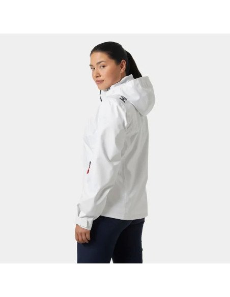 Helly Hansen Chaqueta de navegación con capucha Crew 2.0 de Mujer color blanco