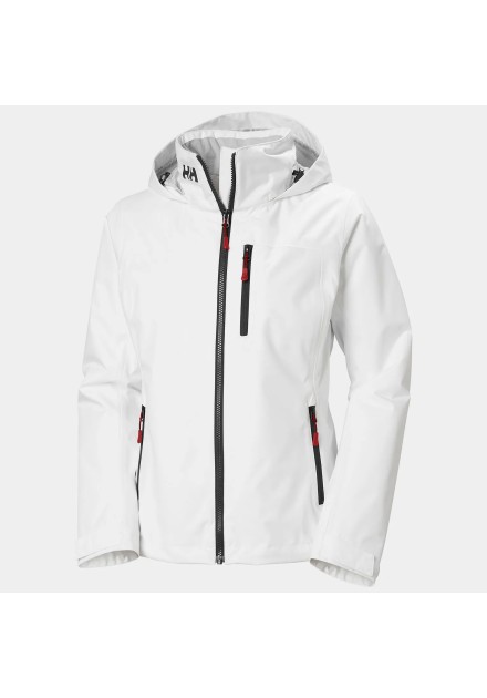 Helly Hansen Chaqueta de navegación de capa intermedia con capucha Crew 2.0 de Mujer color blanco