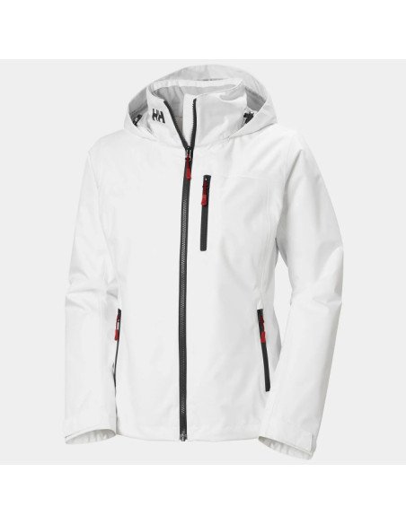 Helly Hansen Chaqueta de navegación de capa intermedia con capucha Crew 2.0 de Mujer color blanco
