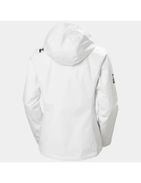 Helly Hansen Chaqueta de navegación de capa intermedia con capucha Crew 2.0 de Mujer color blanco