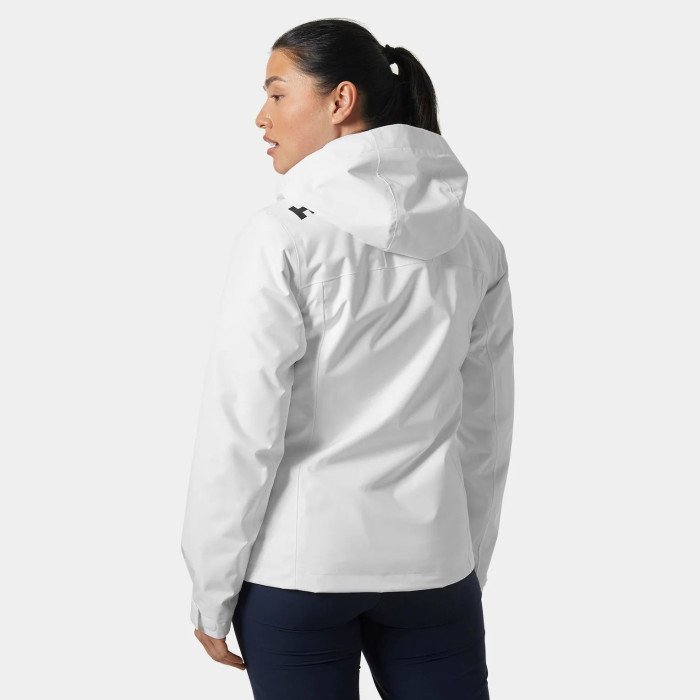 Helly Hansen Chaqueta de navegación de capa intermedia con capucha Crew 2.0 de Mujer color blanco