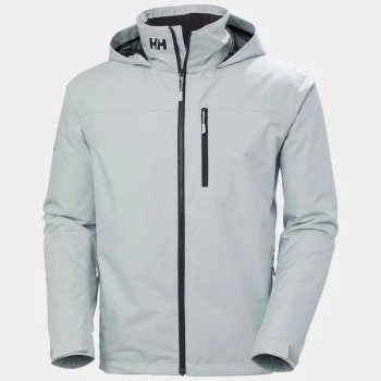 Helly Hansen Chaqueta de navegación de capa intermedia con capucha Crew 2.0 de hombre color gris