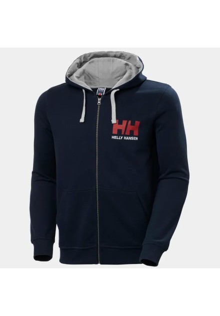 SUDADERA CON CAPUCHA Y CREMALLERA COMPLETA HH® LOGO PARA HOMBRE de color azul oscuro