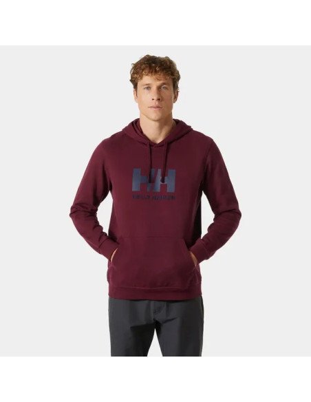 Helly Hansen SUDADERA CON CAPUCHA HH® LOGO de Hombre color rojo granate