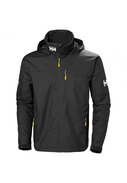 Helly Hansen Chaqueta de navegación con capucha Crew 2.0 para hombre de color negro