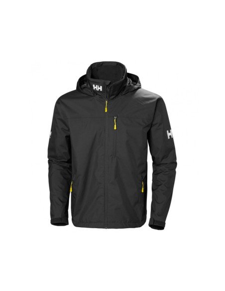 Helly Hansen Chaqueta de navegación con capucha Crew 2.0 para hombre de color negro