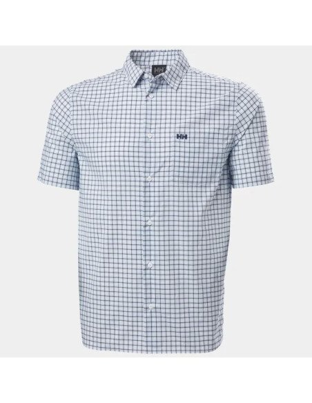 camisa manga corta Helly Hansen de secado rápido hombre blanca