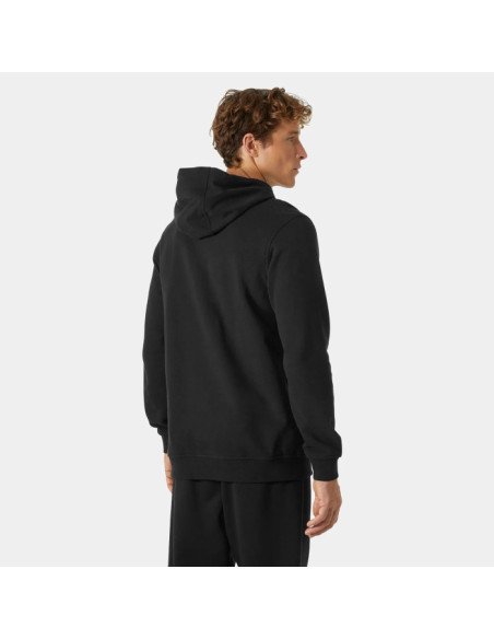 SUDADERA HELLY HANASEN CON CAPUCHA HH® LOGO HOMBRE BLACK