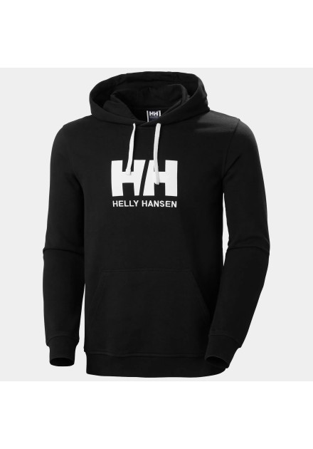 SUDADERA HELLY HANASEN CON CAPUCHA HH® LOGO HOMBRE BLACK