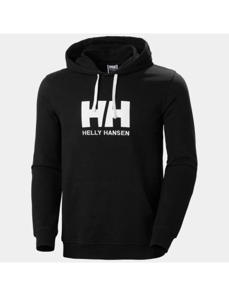 SUDADERA HELLY HANASEN CON CAPUCHA HH® LOGO HOMBRE BLACK