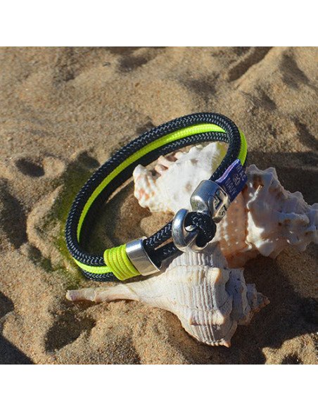 Pulsera Marinera con ancla y driza Amarilla Reflex