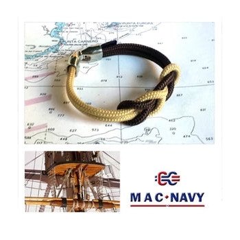 Pulsera Driza Marrón y Crema Curly