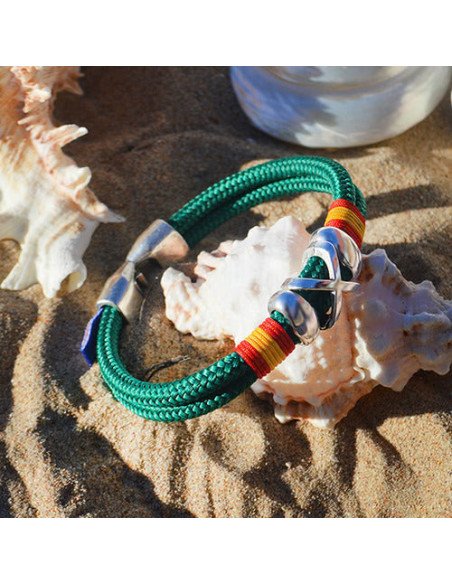 Pulsera Bandera Española Hole Driza Verde