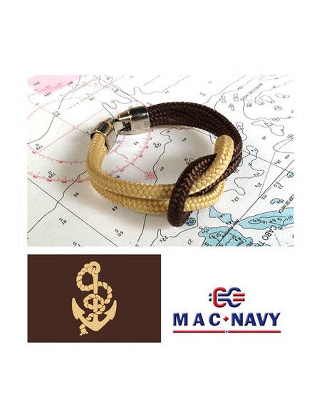 Pulsera Driza Crema y Marron