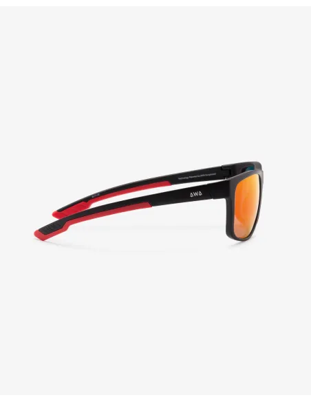 MERA NEGRA LENTES ROJO ESPEJO